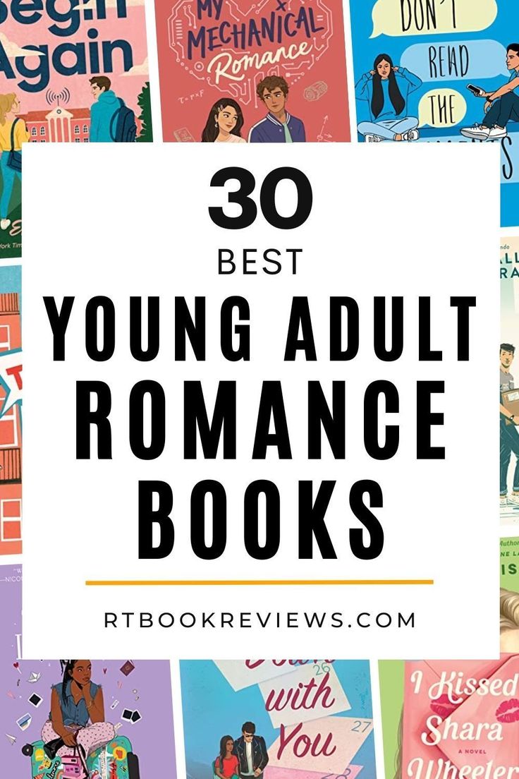 the words, 30 best young adult romance books are in front of a collage of images