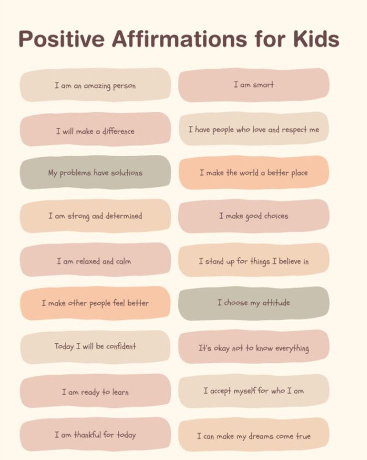 positive affirmations for kids