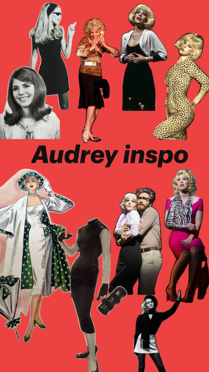 an image of women in different styles and colors with the words, audrey inspo