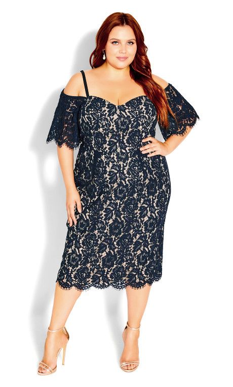 Lace Whisper Dress - navy Off-shoulder Lace Trim Dress For Night Out, Elegant Off-shoulder Lace Dress, Off-shoulder Dress With Lace Trim For Date Night, Elegant Off-shoulder Lace Dress For Formal Events, Off-shoulder Lace Dress For Formal Occasions, Elegant Off-shoulder Dress With Lace Sleeves, Elegant Off-shoulder Scalloped Lace Dress, Chic Off-shoulder Lace Dress, Elegant Off-shoulder Lace Dress For Party