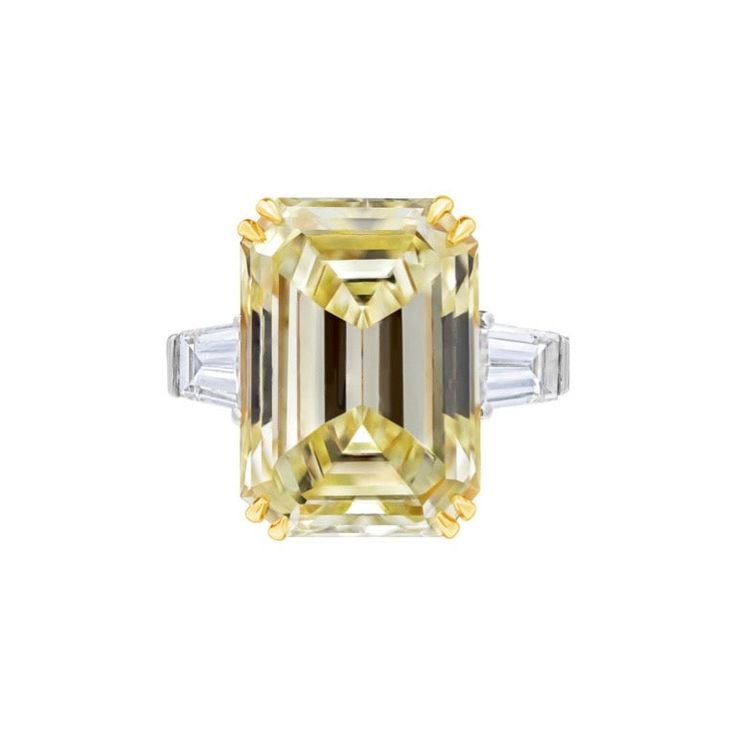 Canary Diamond, Yellow Diamond Rings, Moissanite Engagement Ring Oval, Fancy Yellow Diamond, Emerald Engagement Ring Cut, Pear Engagement Ring, Emerald Cut Diamond, Diamond Anniversary Rings, Platinum Engagement Rings