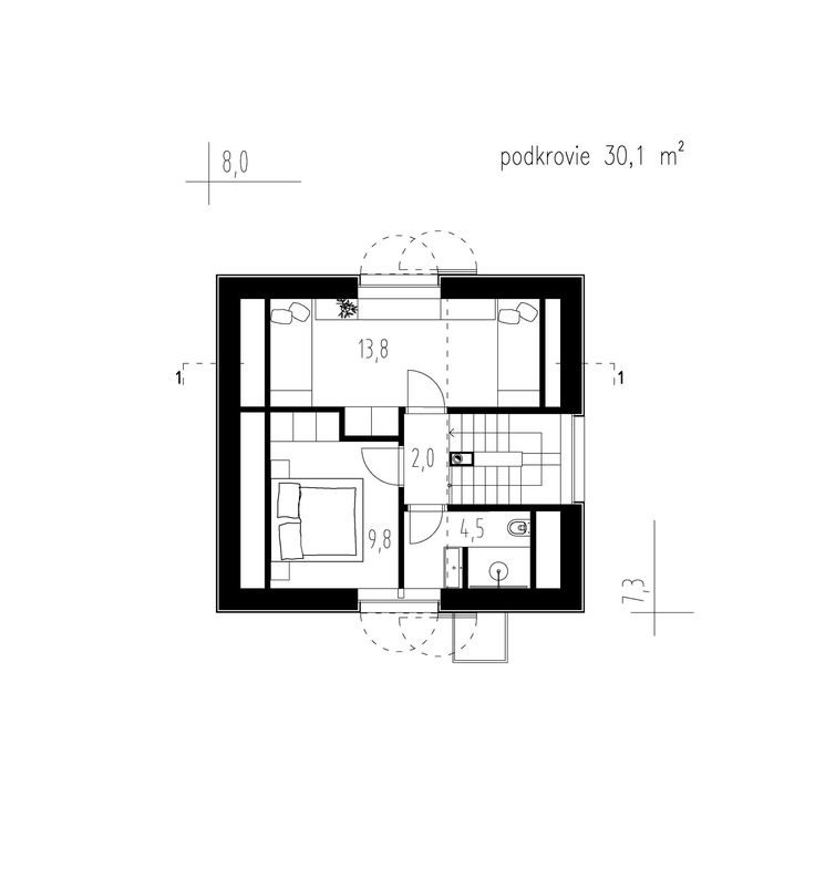 the floor plan for a two bedroom apartment with an attached bathroom and living room area