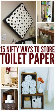 there are many different ways to store toilet paper