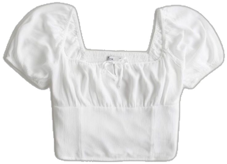 a white top with puffy sleeves on it