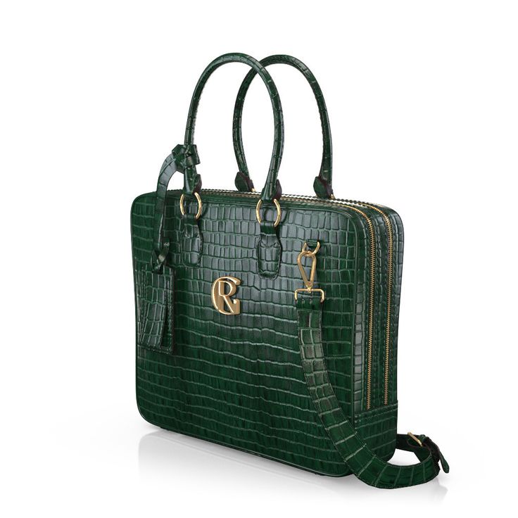 Men's Briefcase 37226 | Girotti Luxury Green Shoulder Bag For Work, Luxury Green Satchel Briefcase, Luxury Green Workwear Shoulder Bag, Luxury Green Bag With Leather Lining, Luxury Saffiano Leather Briefcase With Palladium Hardware, Luxury Green Satchel With Leather Lining, Luxury Green Briefcase For Daily Use, Luxury Saffiano Leather Satchel Briefcase, Luxury Leather-lined Satchel Briefcase