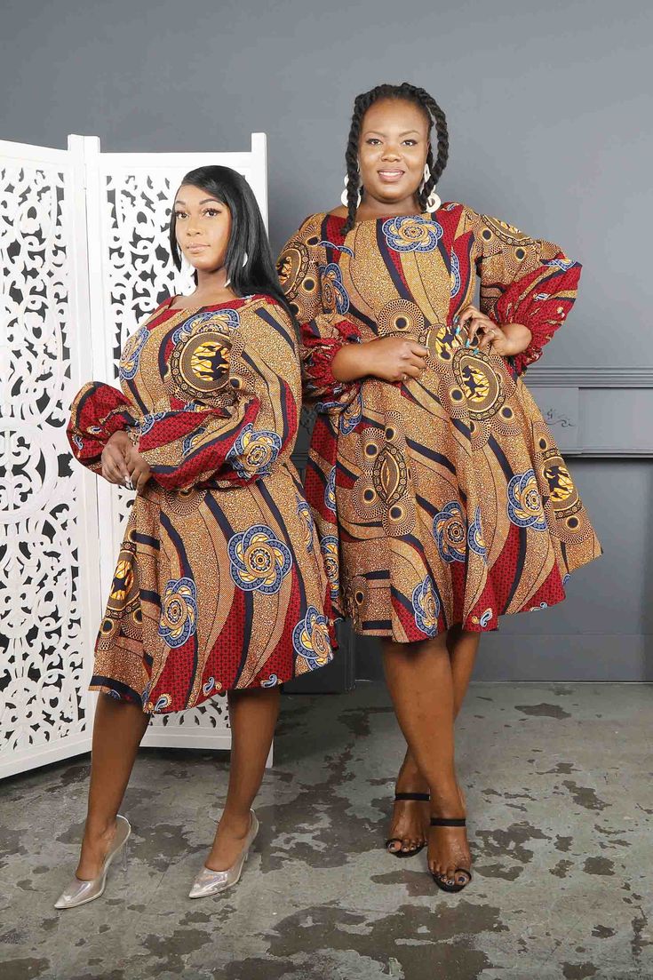 african clothing for women. Brown dresses. african dress. african dresses Beautiful Ankara Styles, Stylish Naija, Ankara Short Gown Styles, Dress Ankara, African Print Dress, African Print Dresses, African Style, Long Sleeve Print Dress, Long Balloons