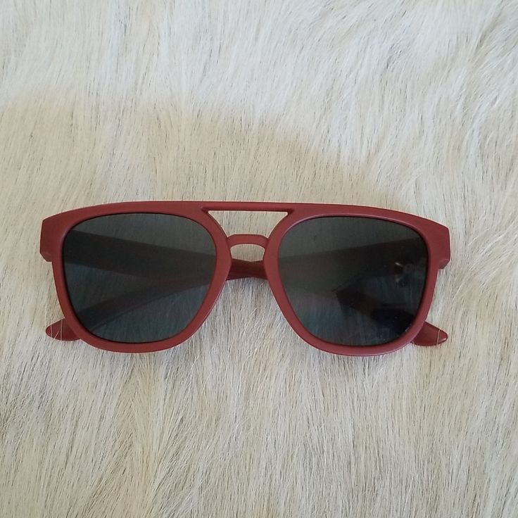 Maroon Frame Sunglasses With Grey Lenses. Brand New. Casual Aviator Sunglasses For Outdoor, Casual Glass Aviator Sunglasses For Outdoor, Casual Glass Aviator Sunglasses For Beach, Casual Red Sunglasses For Outdoor, Maroon Sunglasses, Red Square Frame Sunglasses With Tinted Lenses, Red Rectangular Sunglasses With Mirrored Lenses, Red Rectangular Sunglasses With Gradient Lenses, Browline Glasses