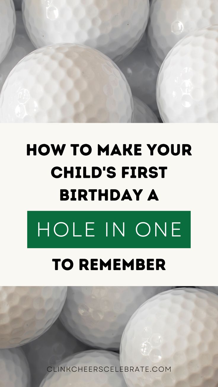 The chances of making a hole in one on the golf course is anywhere from 3,000 – 12,000 to 1, based on your skill level. Maybe you know from experience, or can just image, that the level of excitement it brings when that little white ball rolls into the hole is high. That’s the kind of excitement we want for your little one’s first birthday! They deserve a celebration to remember (just like that hole in one), making this “Hole in ONE” first birthday party theme “par for the course.” Hole In One Birthday Centerpieces, Hole In One First Birthday Games, Hole In One First Birthday Activities, Hole In One Party Favors, Hole In One First Birthday Food, Hole In One Food Ideas, Hole In One First Birthday Centerpieces, Hole In One Party Food, Hole In 1 Birthday Party