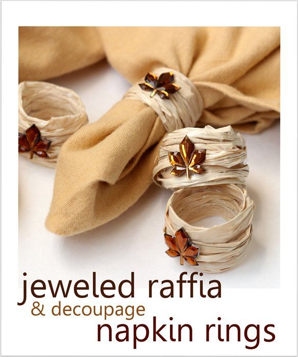 an advertisement for jewelry and decoupaged napkin rings