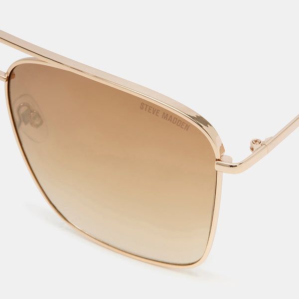 Pilot sunglasses Acrylic lens Eye/Bridge/Temple width:62/13/140(mm) Imported This item cannot be returned or exchanged Lenses Eye, Steve Madden Store, The Company Store, Pilot Sunglasses, Temple, Bridge, Sunglasses, Gold