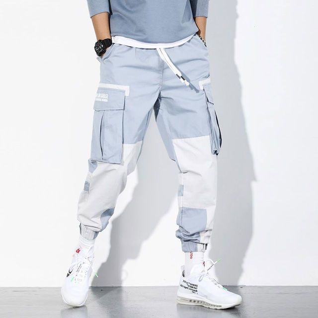 2021 Fashion Jogging Pants Men Casual Sport Cargo Pants For Male Stacked Sweatpants Hip Hop Punk Harem Lightweight Clothing - Casual Pants - AliExpress Baggy Cargo Pants Men, Winter Pant, Hip Hop Cargo Pants, Streetwear Sweatpants, Streetwear Cargo Pants, Overalls Casual, Estilo Harajuku, Hip Hop Pants, Baggy Cargo Pants