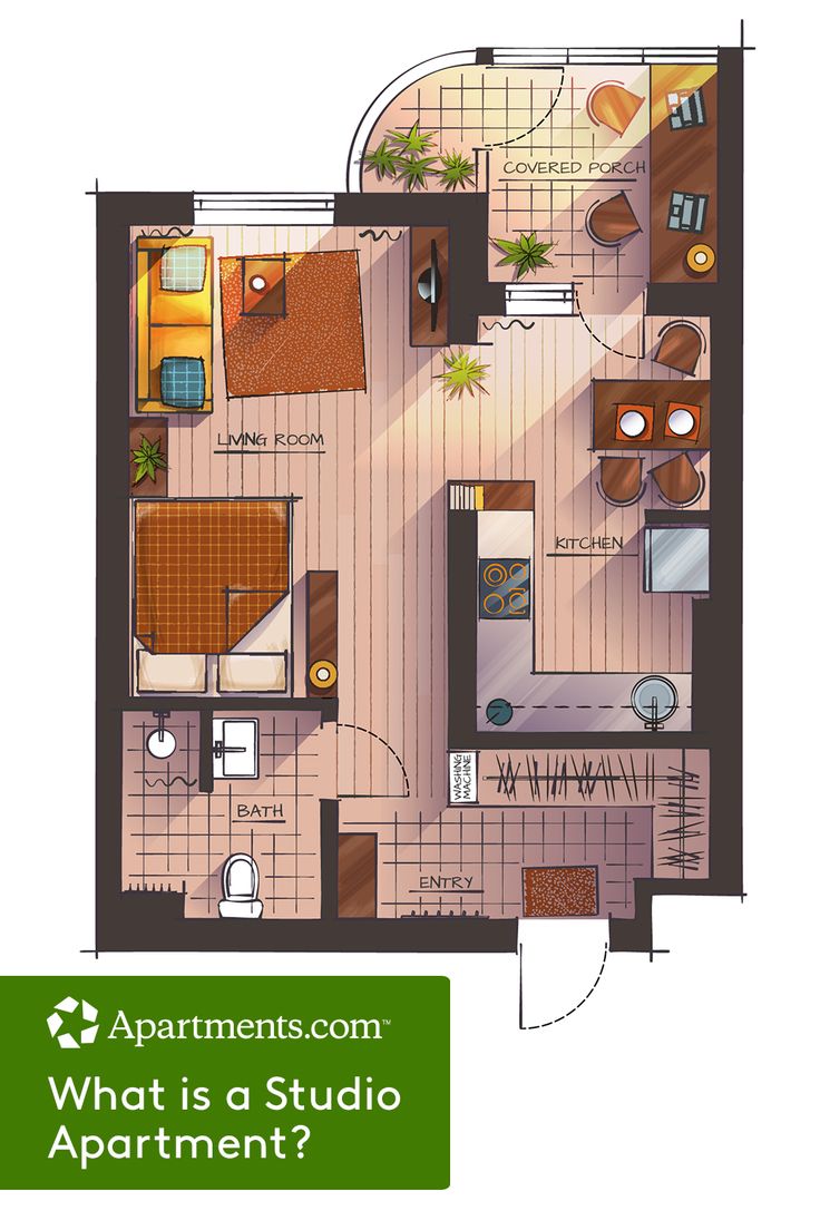 an apartment floor plan is shown with the words, what is a studio apartment?