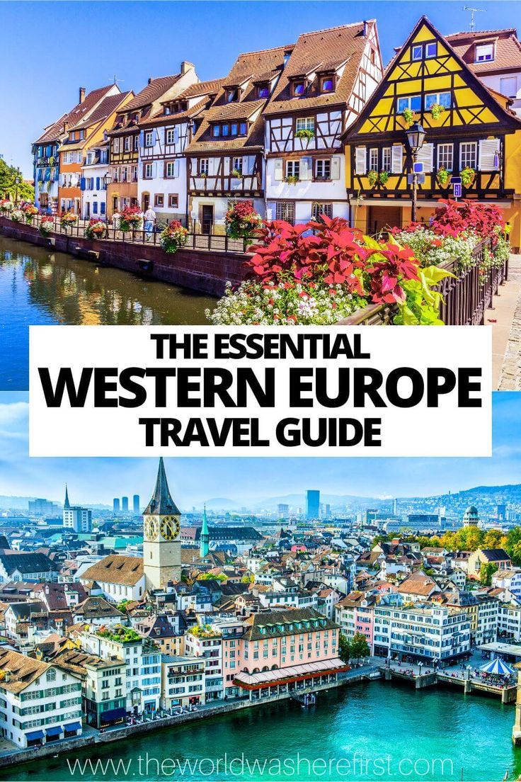 the essential western europe travel guide with text overlay that reads, the essential western europe travel guide