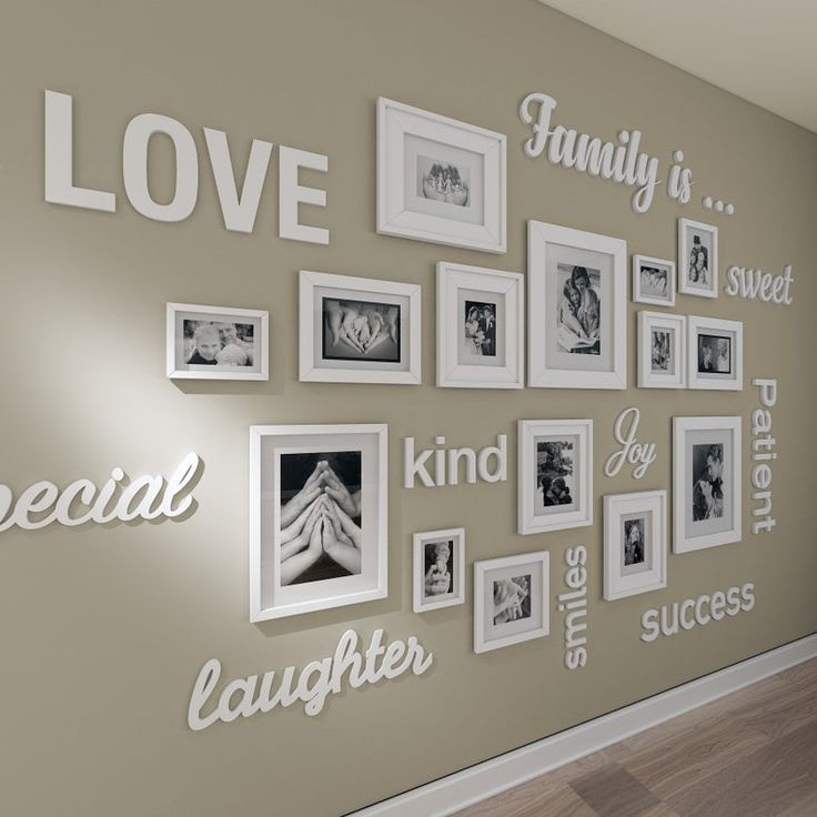 Wall Decor Gallery, Family Pictures On Wall, Hiasan Bilik Tidur, Decor Gallery Wall, Family Photo Wall, Scandi Decor, Photo Wall Decor, Family Wall Decor, Gallery Wall Art Set