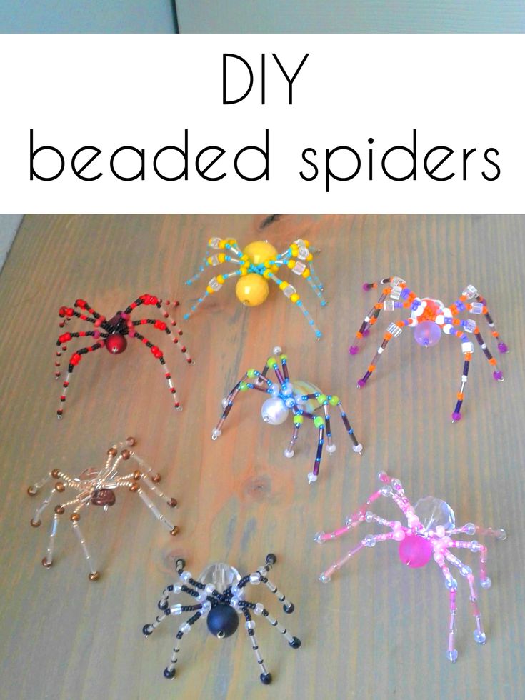 diy beaded spider craft for kids to make