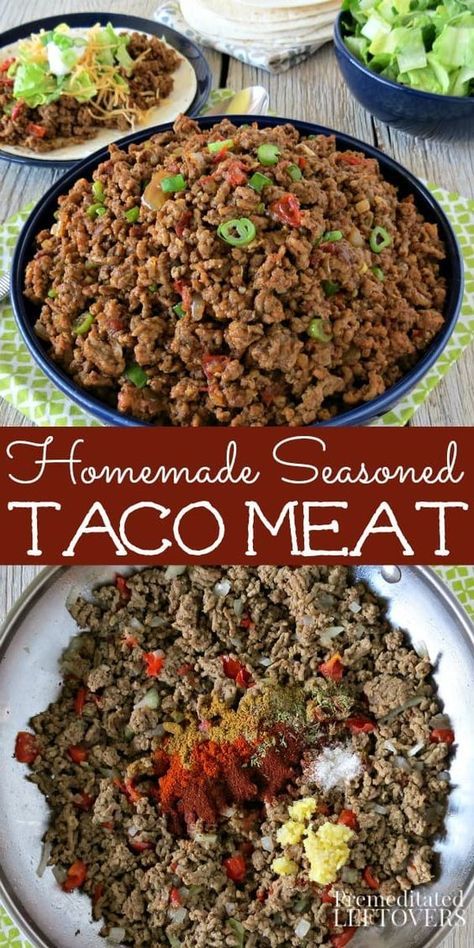 the homemade taco meat recipe is ready to be eaten and put in the oven