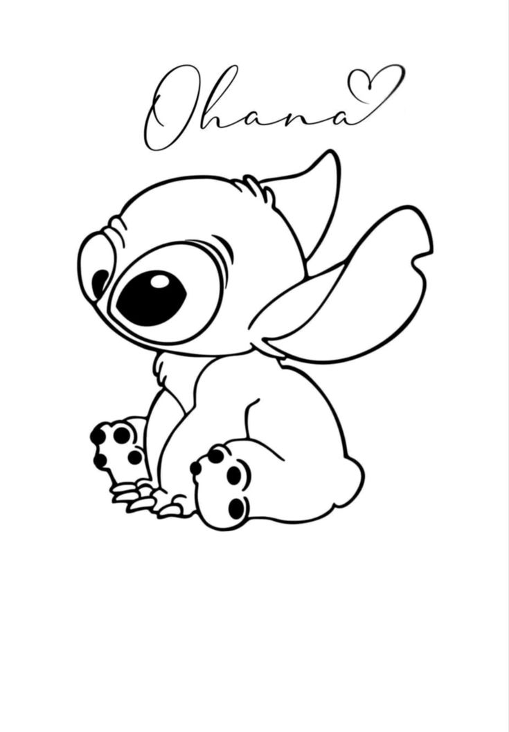 an image of a cartoon character with the word'ohana'written on it