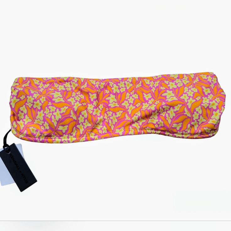 New With Tags Kendall+ Kylie Swim Bandeau Tropical Floral Print Women's Size Medium Style Kksa-10139rs Color: Pink Flower Retails For $120 #Kendallandkylie #Bandeau #Swimbandeau #Swimwear #Bandeautop #Floralswimwear Summer Bandeau Swimwear With Floral Print, Tropical Bandeau Swimwear With Floral Print, Beachy Bandeau Swimwear With Floral Print, Multicolor Strapless Floral Print Swimwear, Orange Floral Print Swimwear, Floral Swimwear, Tropical Floral Print, Kendall And Kylie, Tropical Floral