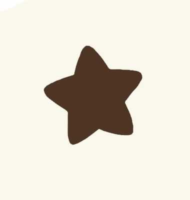 a brown star on a white background