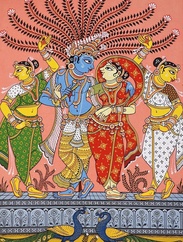 touchn2btouched Hindu Cosmos, Phad Painting, Indian Traditional Paintings, Rajasthani Art, Bengali Art, Artwork On Canvas, Kerala Mural Painting, Kalamkari Painting, Indian Art Gallery