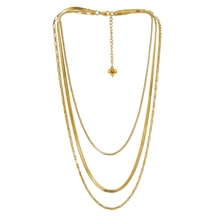 PRICES MAY VARY. Layering Design:The thin smooth layered necklace, a sleek choice that sits at your collarbone and shines in the sun unapologetically. A simple elegant gold chain for women. Just button up, layers made easy instant. Presenting a modern style Material and Size:Made of 316L titanium steel and plated with 18k gold，won't tarnish and oxidize,lead free and hypoallergenic. Each chain lengths measure 15 inches, 18 inches, and 20 inches. Adjust with 2.36" extended links. Fashionable Style Silver Layered Necklaces, Layering Design, Chain Fashion, Fashion Jewelry Sets, Choker Necklaces, Necklaces For Women, Simple Elegant, Layered Necklace, Paper Clip