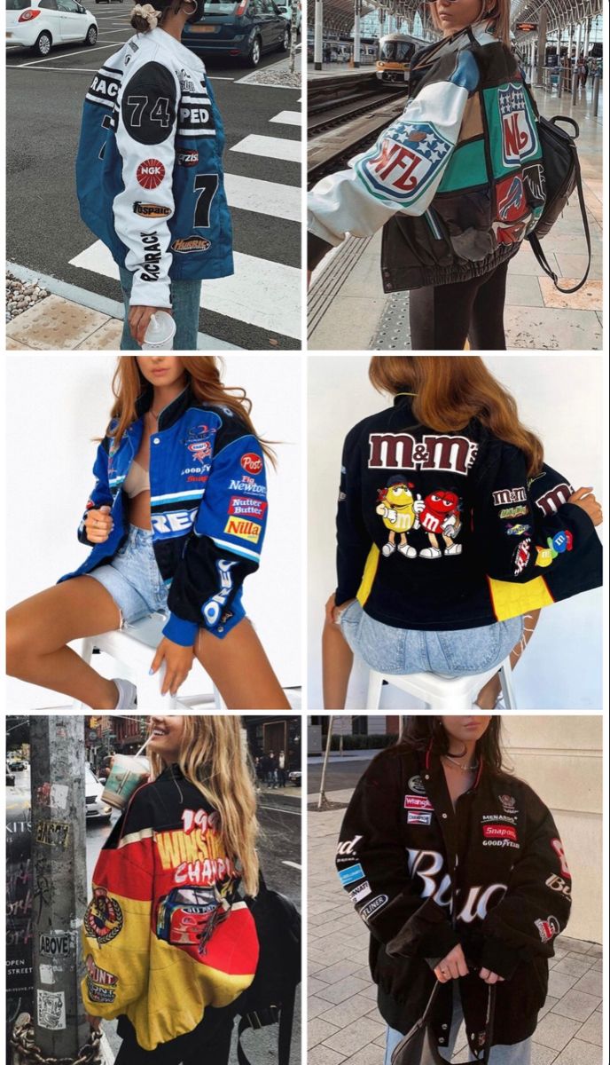 Racing Jacket Outfit, Vintage Jacket Outfit, Bomer Jacket, Race Outfit, Varsity Jacket Women, Outfits Stylish, Jacket Streetwear, Outfits Vintage, Stylish Hoodies