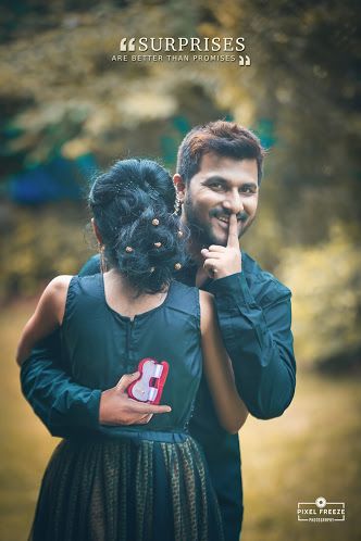 a man and woman standing next to each other with their hands on their faces, both looking at the camera