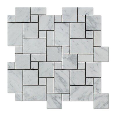 a white marble mosaic tile pattern