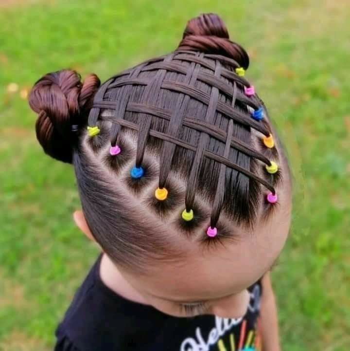 Band Hairstyles, Rubber Band Hairstyles, Girly Hairstyles, Girl Hair Dos, Long Hair Ideas, Makeup Hacks Beauty Secrets, Toddler Hairstyles, Toddler Hairstyles Girl