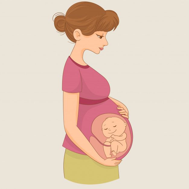 a pregnant woman is holding her baby in her arms and looking down at the belly