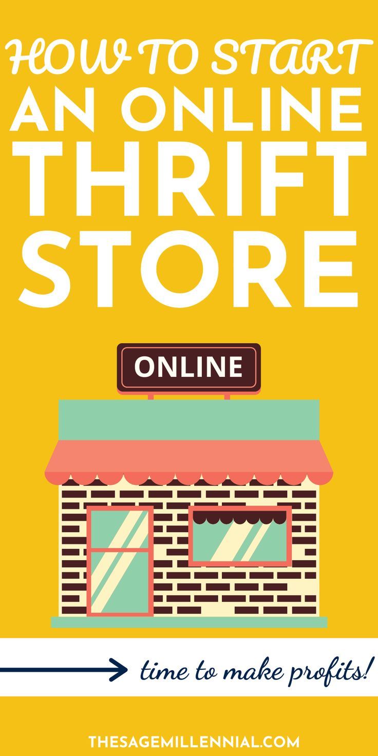 an online shop with the words how to start an online thrift store on it