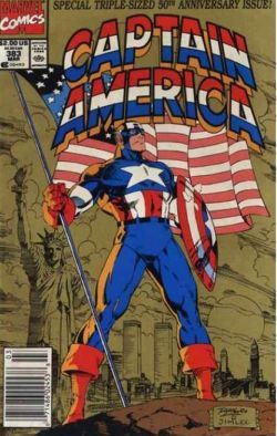 the cover to captain america comic book