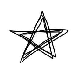 a black and white drawing of a star