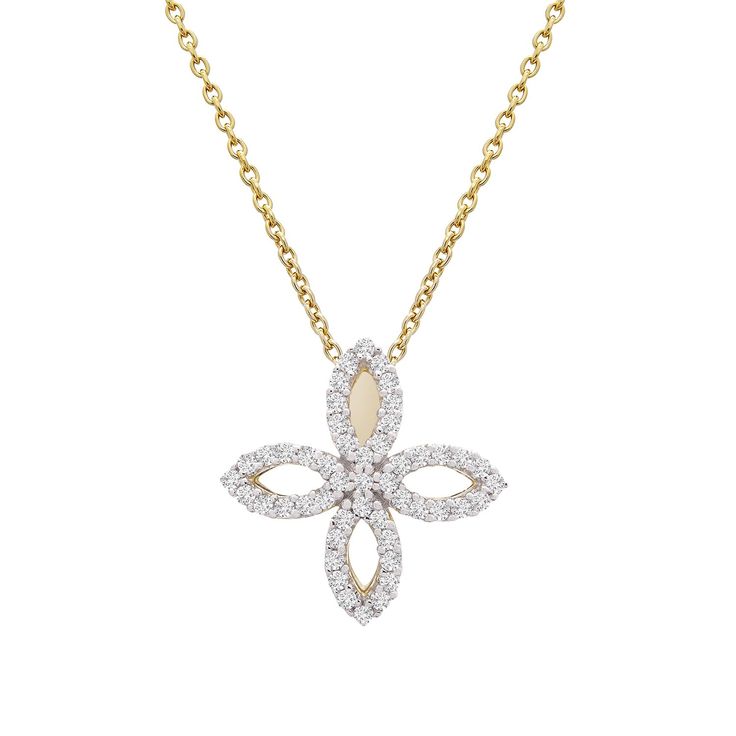 td {border: 1px solid #ccc;}br {mso-data-placement:same-cell;} The beautiful Posy diamond flower pendant is dainty and timeless. This diamond flower pendant will add that sparkle that you need in your everyday wardrobe. - 18" Length with Spring Ring Clasp - SI1 Diamond Clarity - H-I Diamond Color - Total Carat weight: 1/10 CT - Available in 10K YG, 10K WG, 10K RG, 14K YG, 14K WG, 14K RG - Ethically sourced materials and conflict-free diamonds - Fully compliant with The Kimberley Process - Chain Fine Jewelry Diamond Necklace With Flower Shape, Yellow Gold Diamond Necklace With Flower Accents, Fine Jewelry Flower Shaped Diamond Necklace, Fine Jewelry Flower-shaped Diamond Necklace, Yellow Gold Diamond Necklace In Flower Shape, Fine Jewelry Yellow Gold Flower-shaped Diamond Necklace, Rose Gold Diamond Necklace With Flower Pendant, Yellow Gold Flower-shaped Diamond Necklace, Yellow Gold Flower Shaped Diamond Necklace