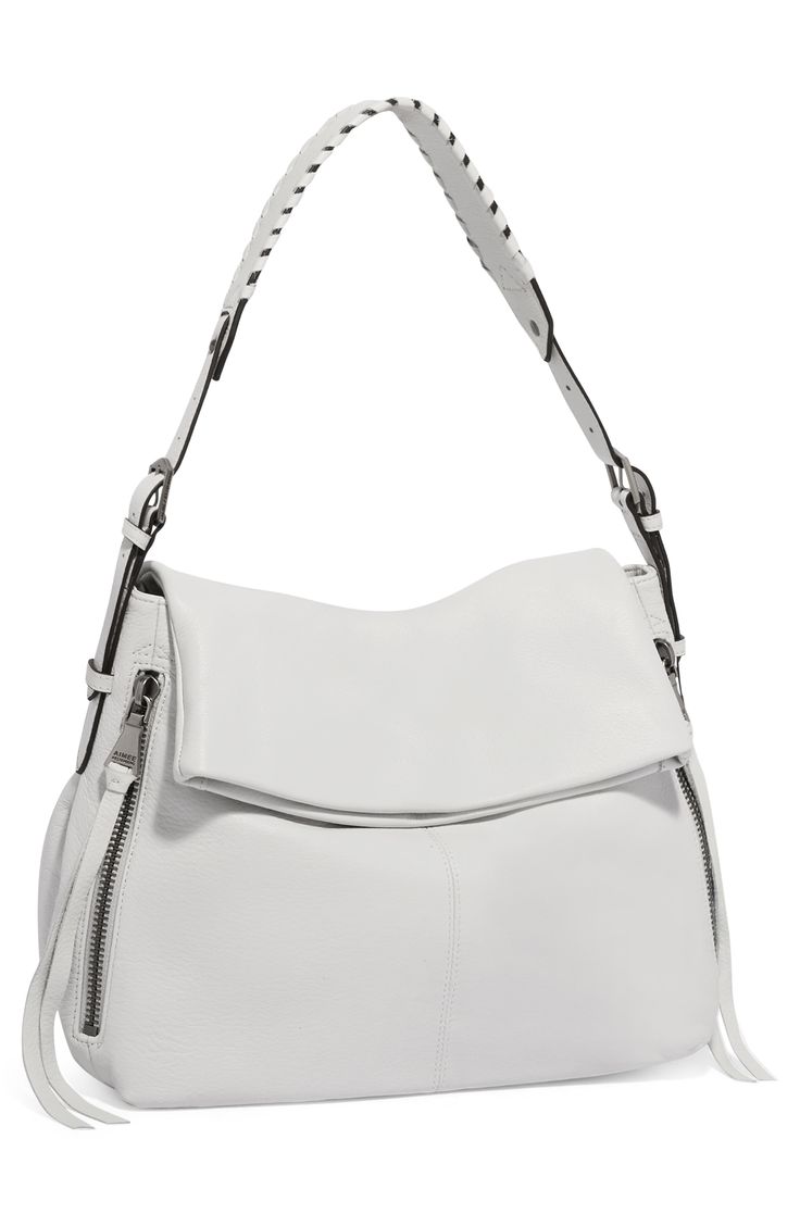 Soft, slouchy and satisfyingly sized to carry your essentials, this leather hobo not only looks good but feels good to carry with a comfy wide shoulder strap. Magnetic-snap flap closure Shoulder strap Exterior front pockets; exterior back zip pockets Interior zip pockets; two slip pockets Leather Imported Leather Hobo Bags, Double Entry, Hobo Bags, Chic Bags, Leather Hobo, Winter White, Leather Working, Hobo Bag, Rebecca Minkoff Hobo