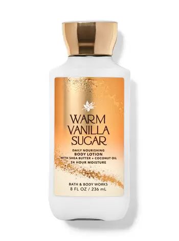 Warm Vanilla Sugar Daily Nourishing Body Lotion | Bath & Body Works Bath And Body Works Moisturizer, Vanilla Scented Lotion, Warm Sugar Vanilla, Vanilla Lotion Aesthetic, Body Lotion Bath And Body Works, Warm Vanilla Sugar Bath And Body Works, Vanilla Smelling Products, Vanilla Scented Products, Vanilla Bath And Body Works