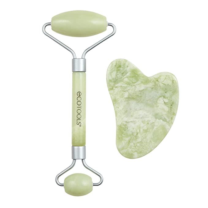 Jade Roller And Gua Sha, Jade Facial Roller, Roller And Gua Sha, Gua Sha Stone, Eye Roller, Facial Skincare, Xmas Wishlist, Mini Facial, Jade Roller