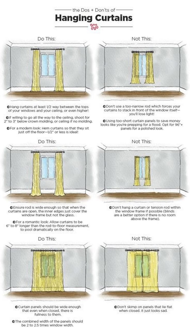 how to hang curtains in the living room with instructions for hanging them on the wall