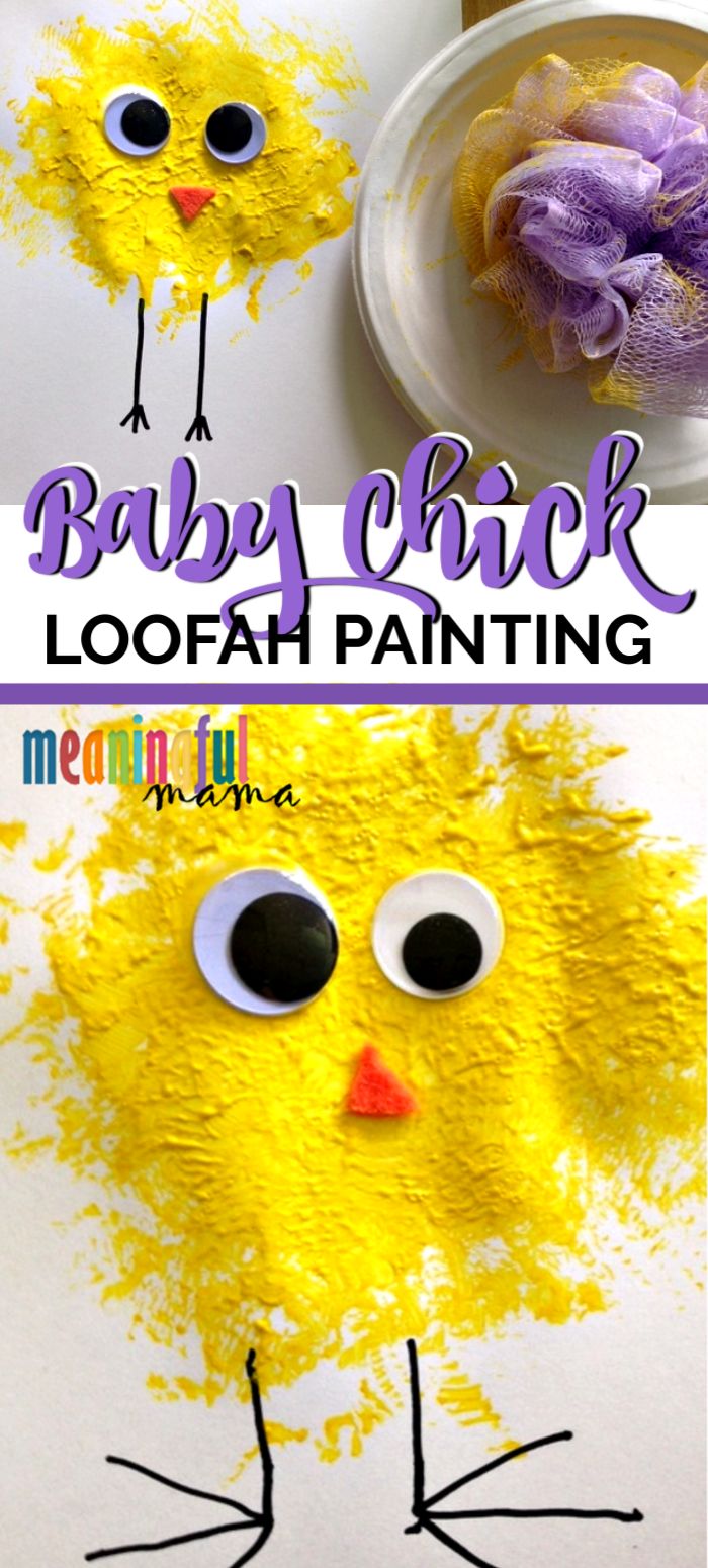 this baby chick craft is so cute and easy to make it looks like they are painted