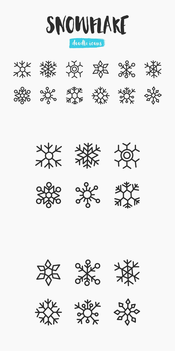 snowflakes are shown in black and white, with the words snowflakes below them