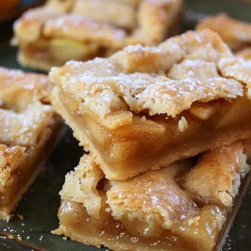 several pieces of pie sitting on top of each other