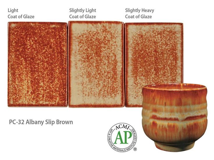 three different types of brown and white pottery