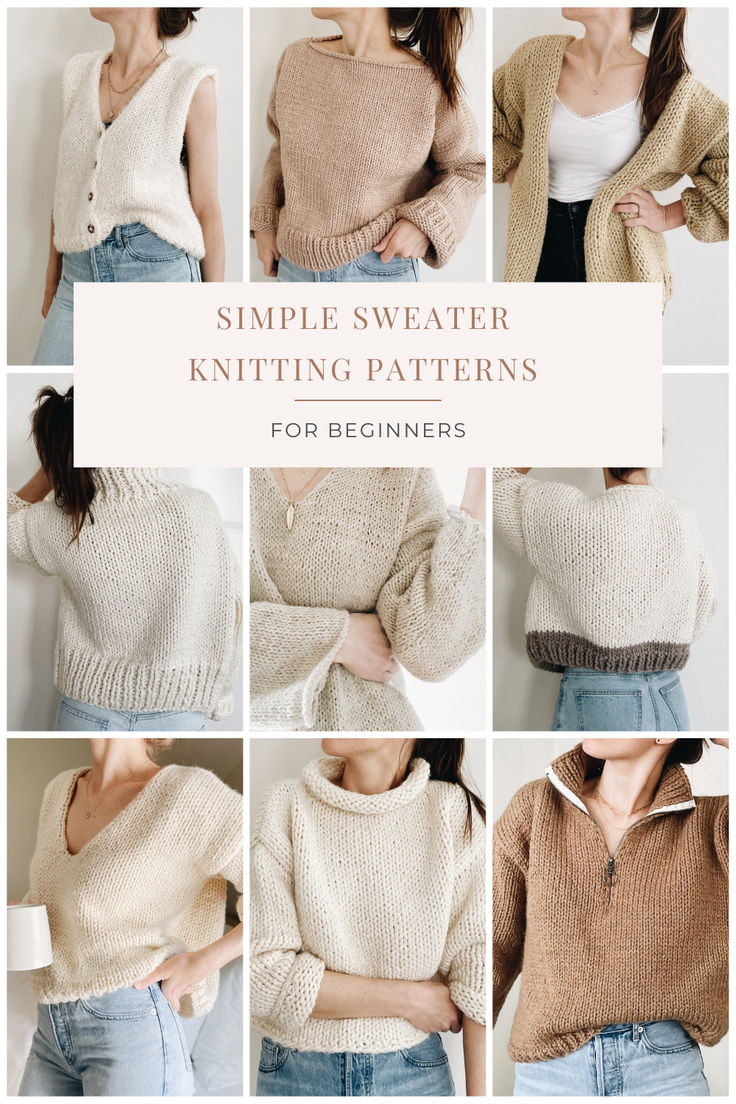 the simple sweater knitting patterns for beginners