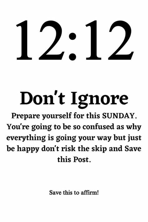 a black and white poster with the words 12 12 don't ignore