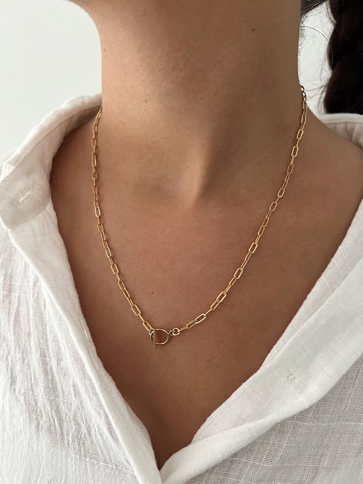 14k gold filled necklace, 18" Minimalist 14k Gold Filled Necklace With Lobster Clasp, Everyday 14k Rose Gold Filled Necklace, Everyday 14k Gold Filled Necklaces With Lobster Clasp, Everyday 14k Gold Filled Cable Chain Necklace, Minimalist Yellow Gold Toggle Necklace For Everyday, Everyday 14k Rose Gold Filled Chain Necklace, 14k Gold Filled Gold Necklaces With Lobster Clasp, Everyday 14k Gold Filled Clavicle Charm Necklace, 14k Gold Filled Cable Chain Necklace