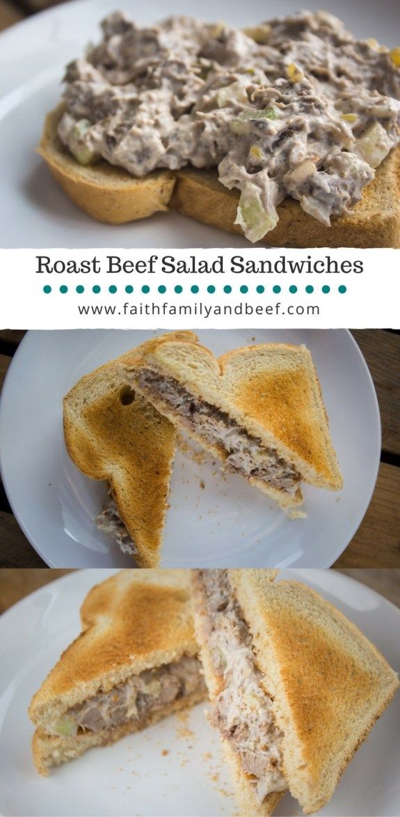 two pictures of sandwiches with meat and cheese on them, one is cut in half