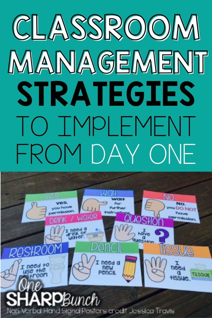 classroom management strategy for students to implement from day one with hand and fingers on them