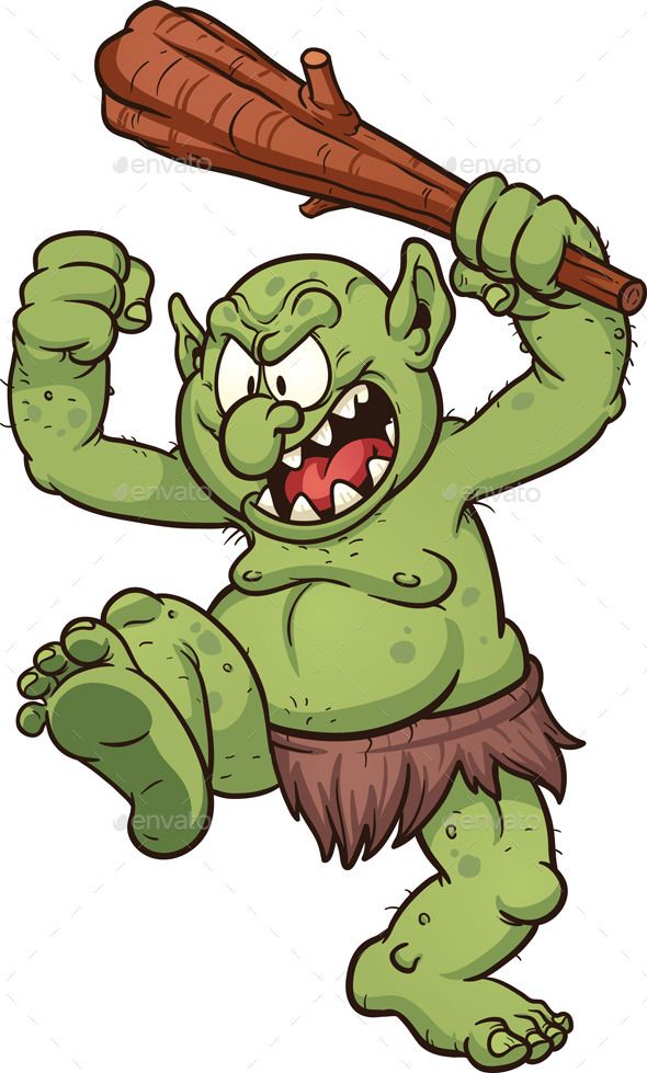 a cartoon green zombie holding a baseball bat and hitting the ball with it's claws