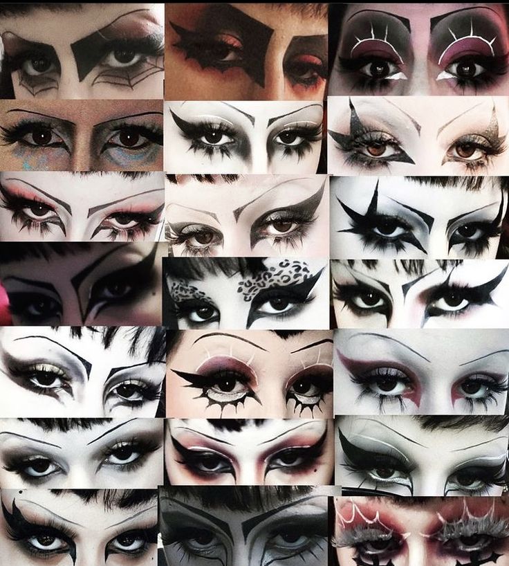 Trad goth eye looks Gothic Liner Makeup, Eye Makeup Gothic, Gothic Make Up Looks, 80s Vampire Outfit, Types Of Goth Subcultures, Goth Liner Makeup, Trad Goth Makeup Poc, Souxie Soux Makeup, Gothic Eyeshadow Looks