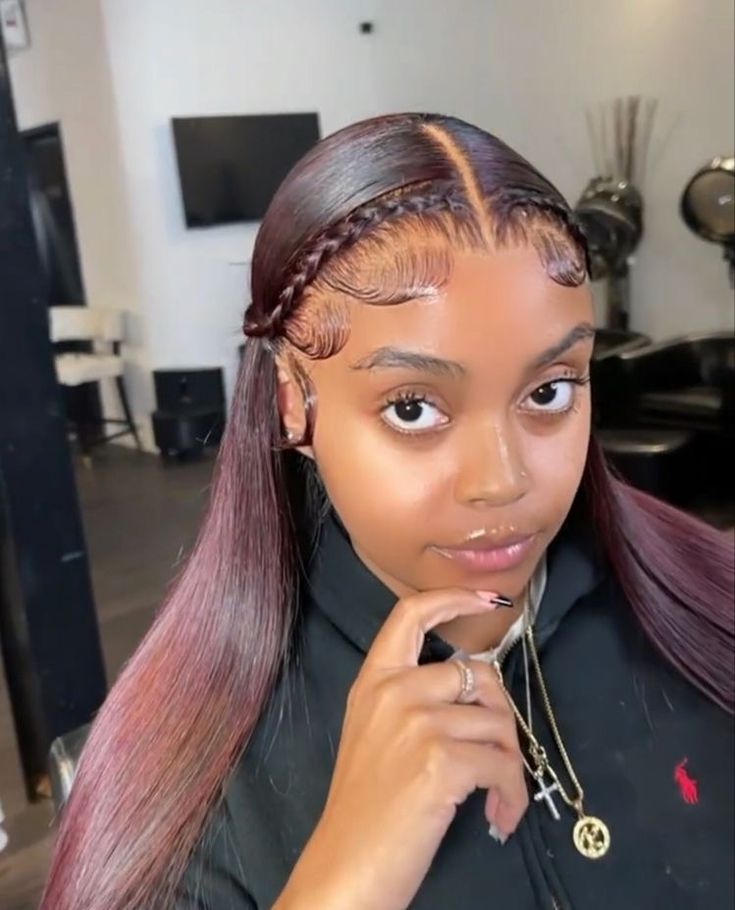 Side Braids Hairstyles, Faux Locs Marley Hair, Hairstyles For Everyday, Baddie Hair, Diy Hairstyle, Side Braids, Satin Bonnets, Frontal Wig Hairstyles, Side Braid Hairstyles